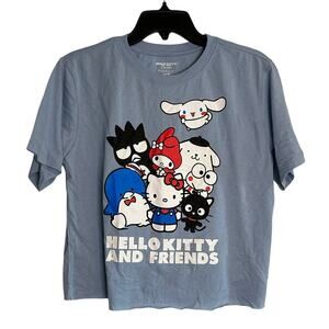 SANRIO HELLO KITTY AND FRIENDS NWT Cropped Graphic SS Tee Size M